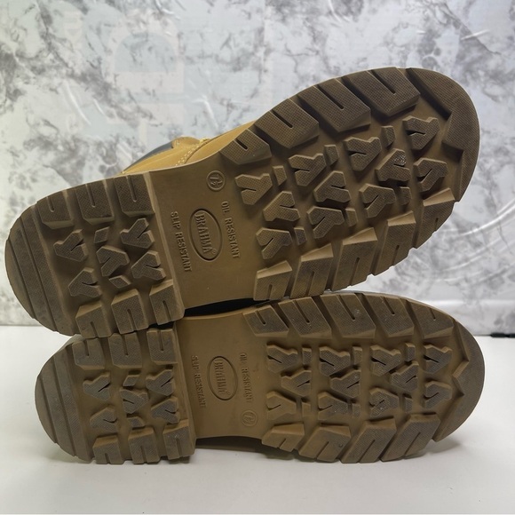 Brahma Work Boots Women’s Size 7.5 Steel Toe Padded Ankle Safety Shoes Brown - Picture 6 of 11